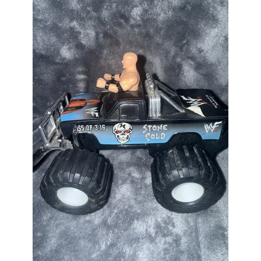 Vintage WWF Attitude Era Stone Cold Monster Truck 1998 Toy Island